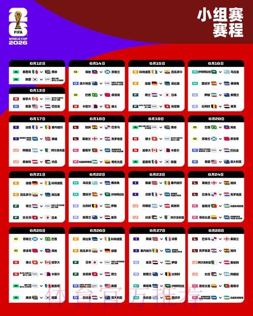 2026世界杯赛程详细安排最新时间表免费观看